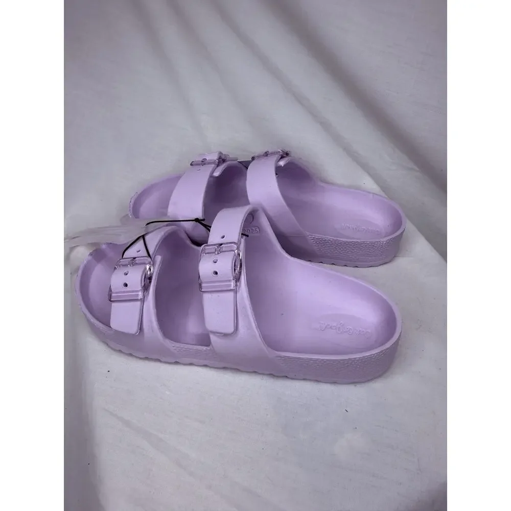 Cat & Jack Kids' Noa Footbed Sandals, Lavender, Size 4, NWT